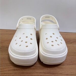 CROCS White Comfort Clogs